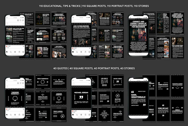 Instagram Templates for Fitness