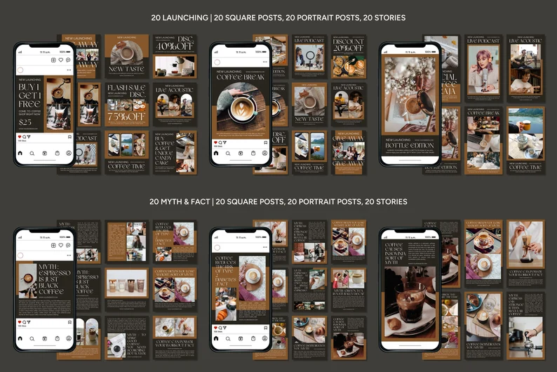 Instagram templates for coffee