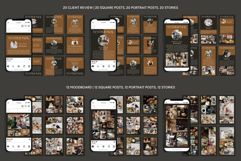 Instagram templates for coffee