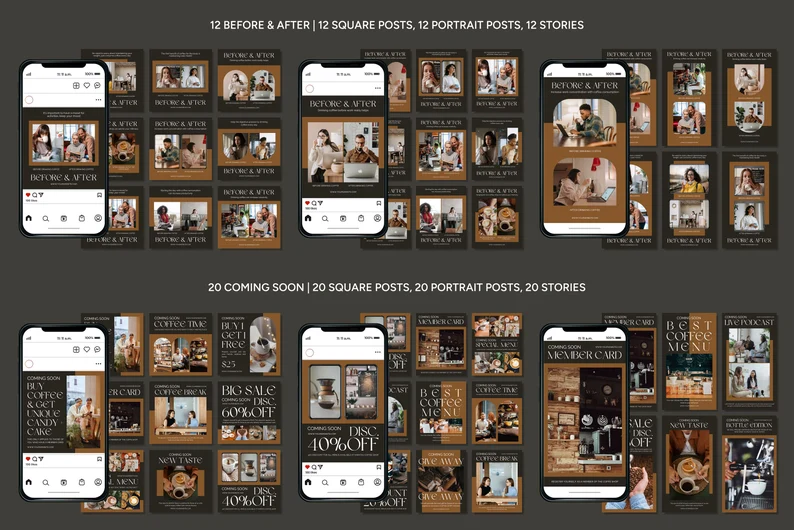 Instagram templates for coffee