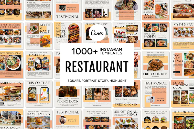 Instagram Templates for Restaurant