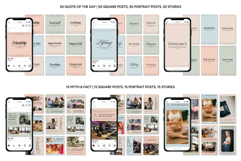 1000+ Premium Instagram Templates for Wellness Posts & Stories - Image 8
