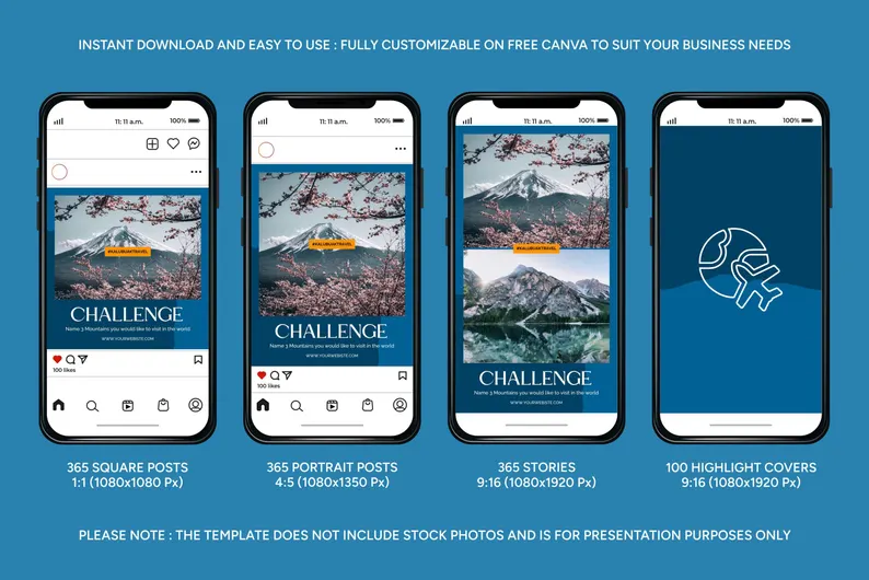 Ultimate Travel Canva Template Pack: 1000+ Social Media Posts & Stories - Image 2