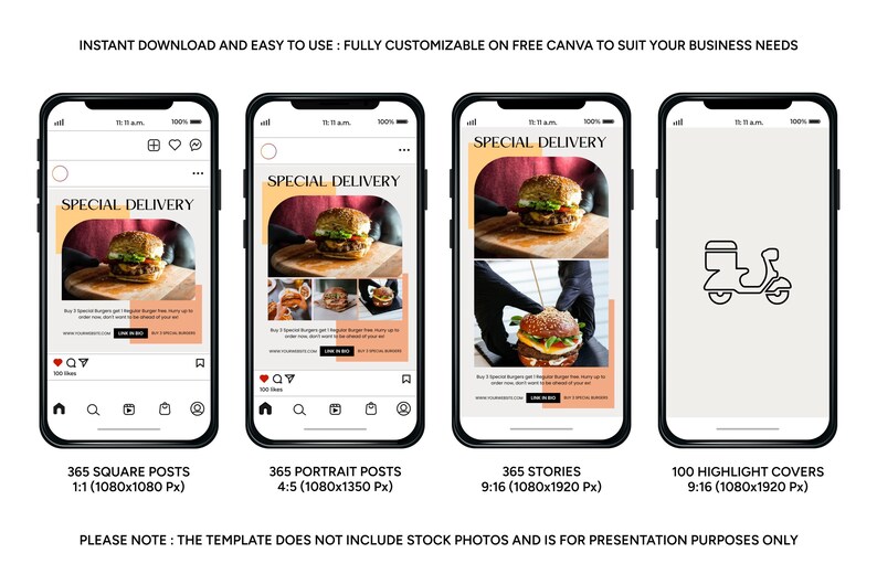 Instagram Templates for Restaurant