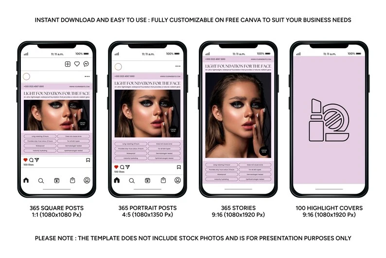 Instagram Templates for Makeup