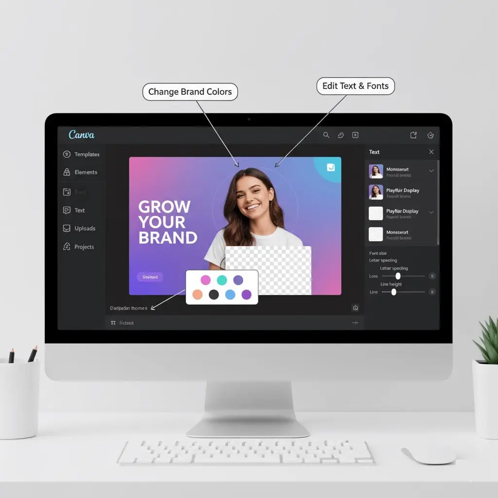 Template Customization Screen