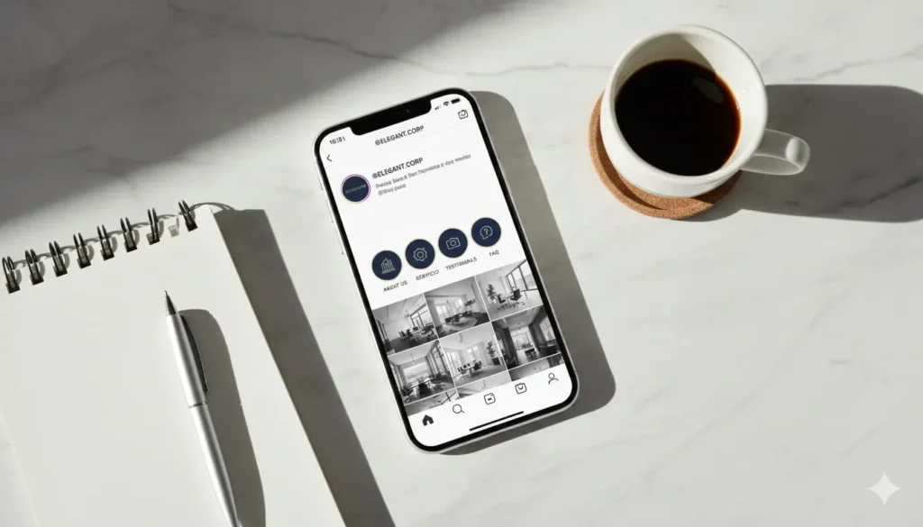 Business Instagram highlight names ideas example with professional covers