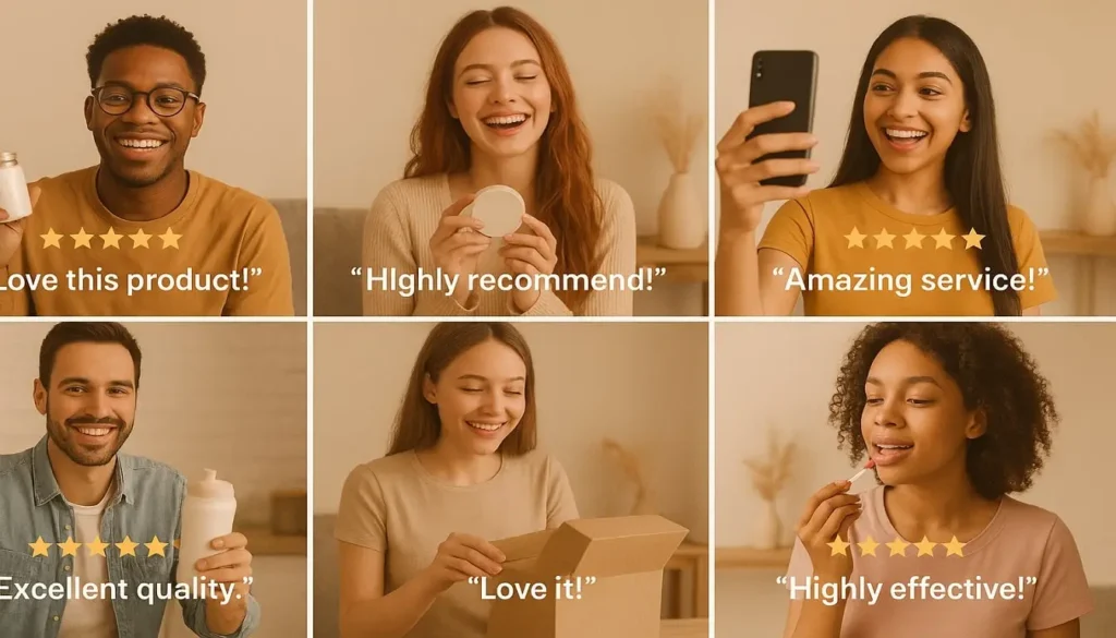 User-generated Instagram content ideas featuring customer testimonials and reviews