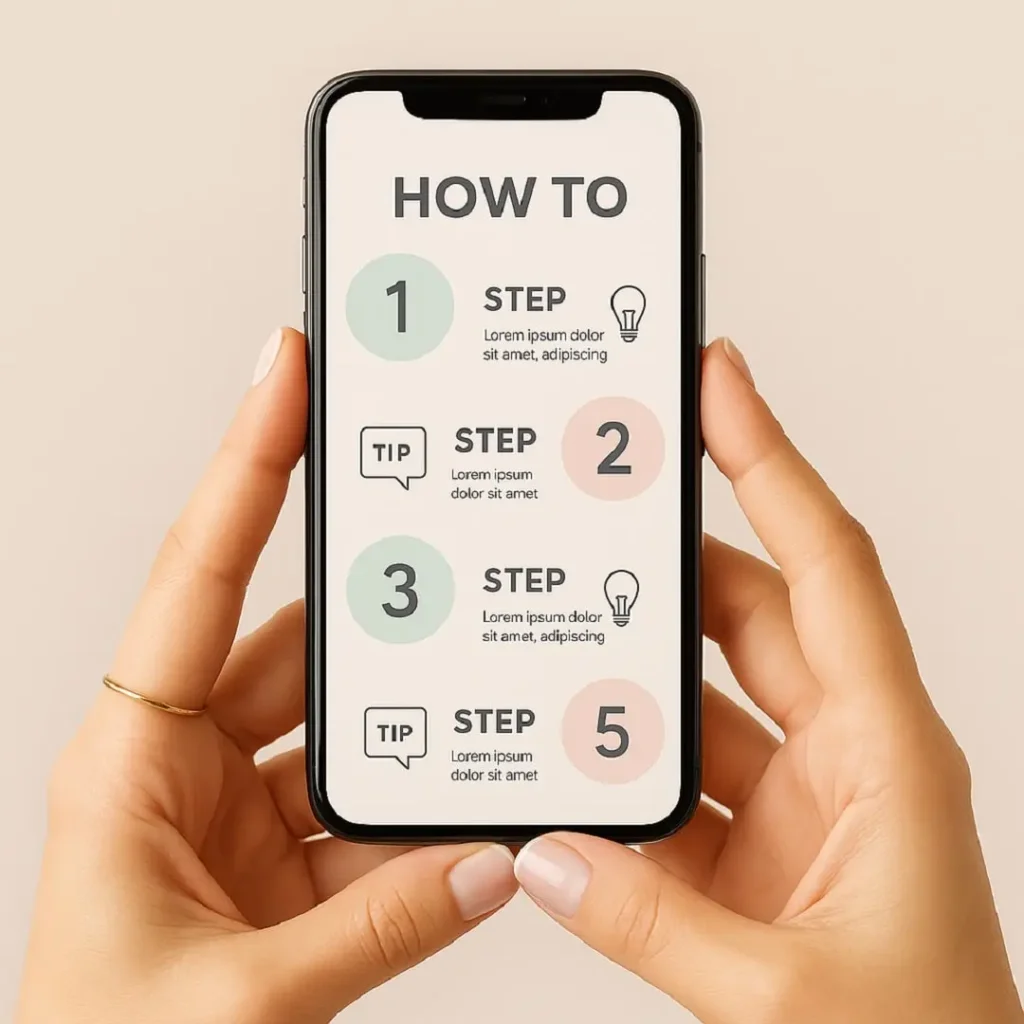 educational Instagram content ideas carousel template for business tutorials